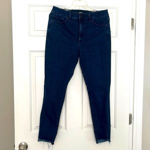 Express High Rise Dark Wash Supersoft Skinny Jeans